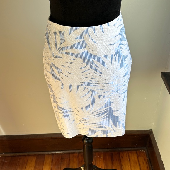Talbots Dresses & Skirts - Talbots Blue and White Textured Pencil Skirt
